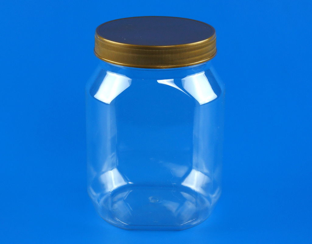 Empty PET Plastic Jars With Handle Lid Customized Cover Color 920Ml