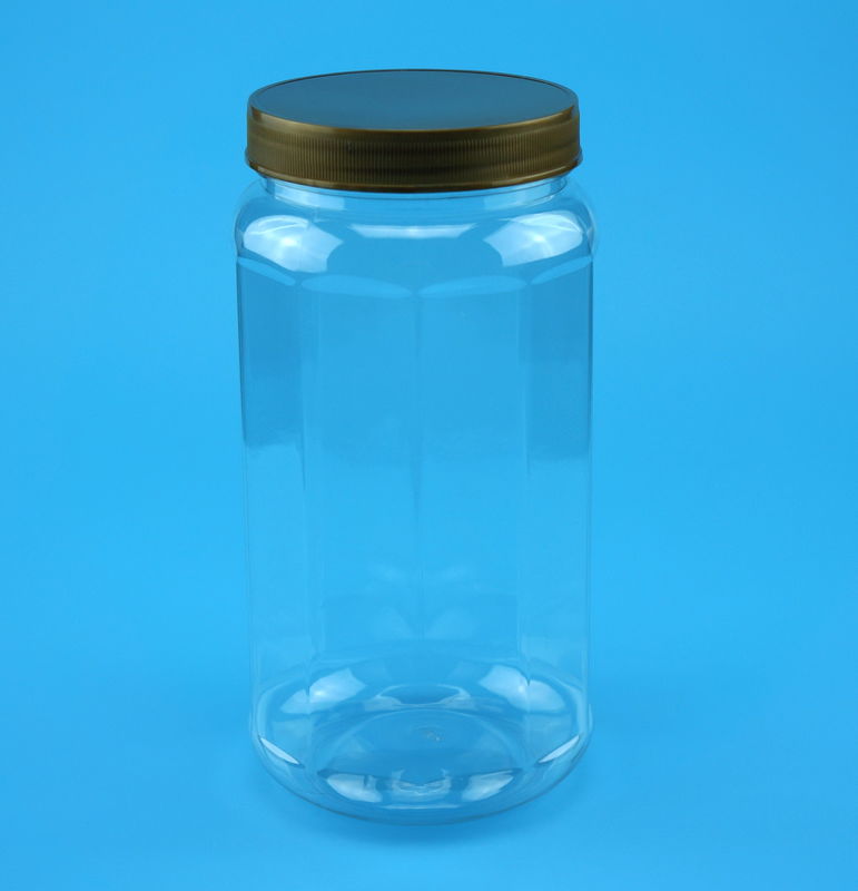 Large Capacity Plastic Storage Jars , Transparent Color Plastic Food Jars
