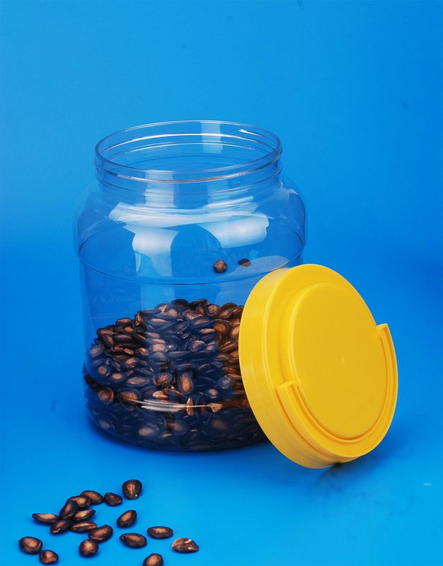 Food Grade Clear Airtight Plastic Jars Screw Lid Sealing Type 2600Ml