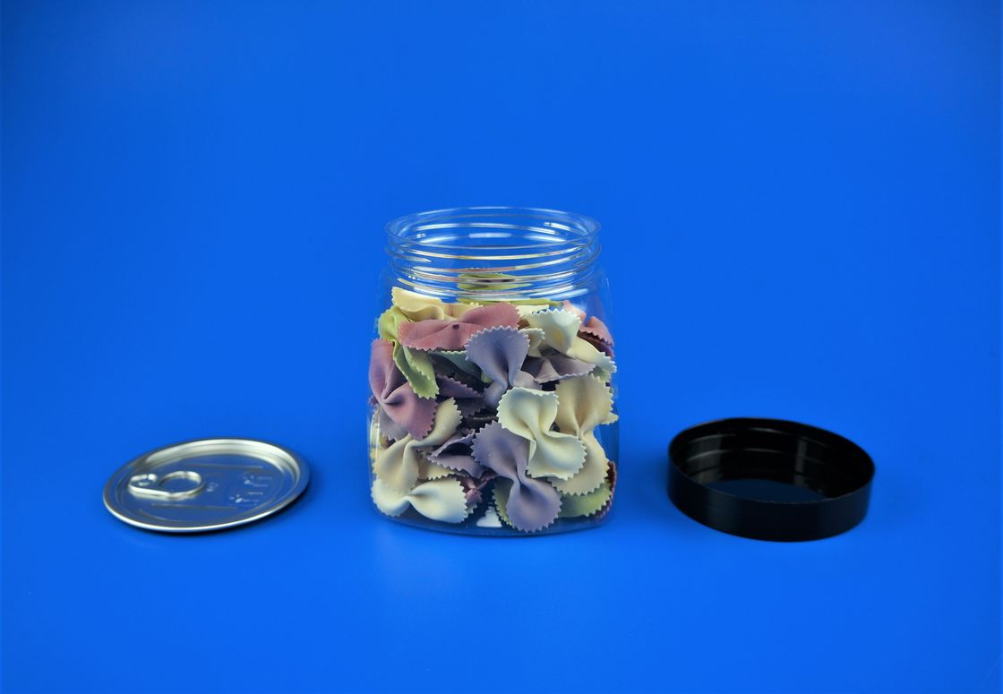 Transparent Color Plastic Storage Jars , Recycled Plastic Food Containers