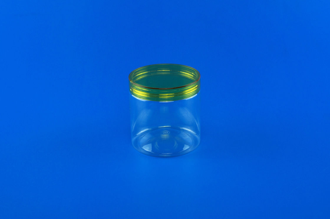 Waterproof Empty Plastic Cans ,  Transparent Pet Coarse Cereals Bottle 420ml