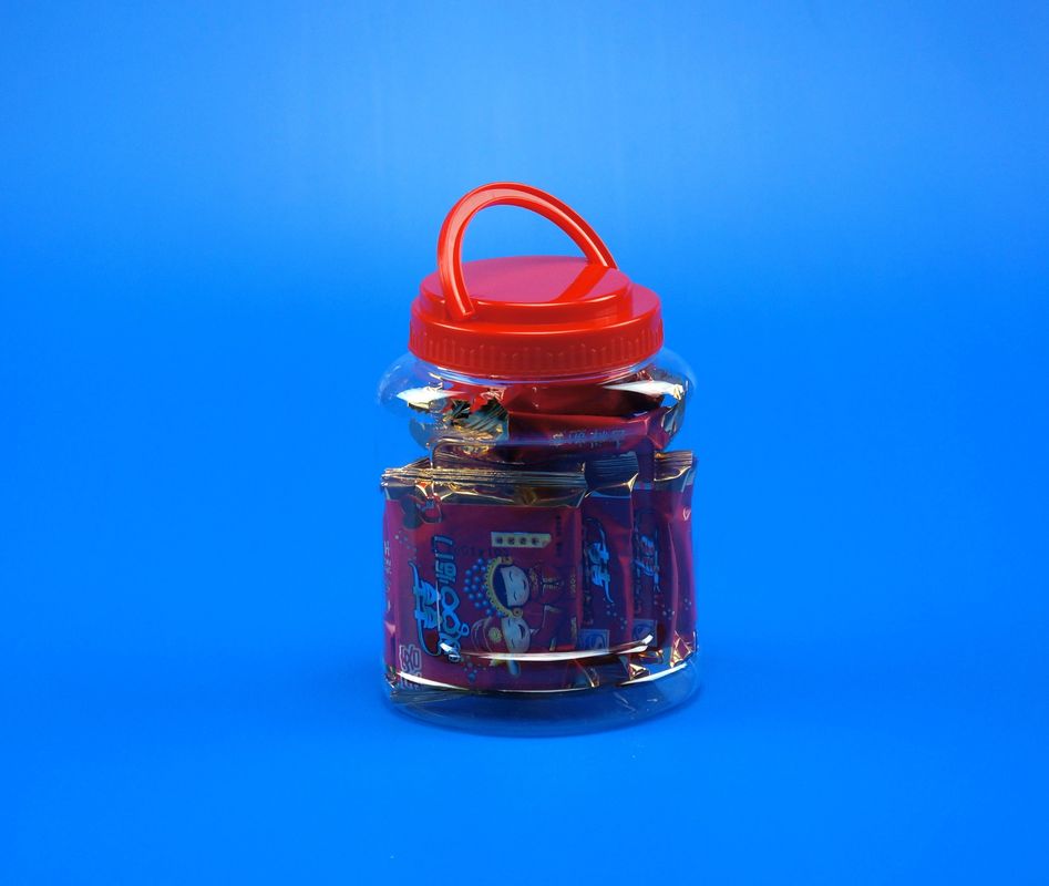 Customized Logo Pp Screw Cap Biscuit 980ml Plastic Pet Jar