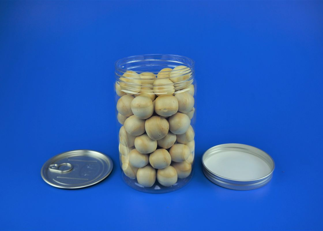 307# Clear 791ml  Plastic Pet Easy Open Can For Dried Fruit Packaging